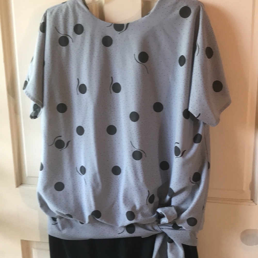 Vintage 80s TF Gray and Black Dress